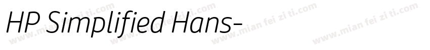 HP Simplified Hans字体转换